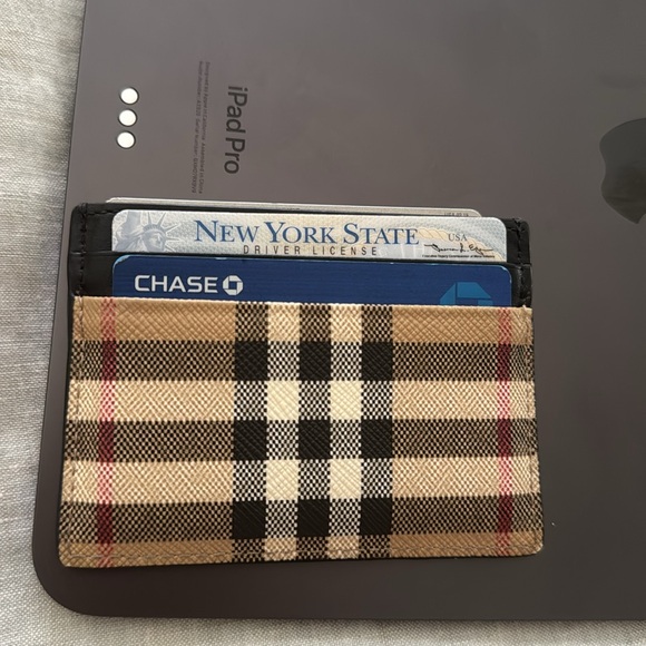 Original Burberry Wallet Leather Card Holder Louis Vuitton Pocket Organizer new - Picture 6 of 7